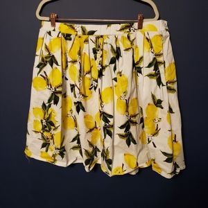 Lemon print skirt